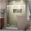 DreamLine Unidoor-X 72" High x 65-1/2" Wide Hinged Frameless Shower Door with Clear Glass