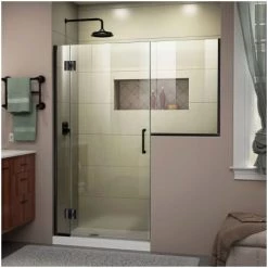 DreamLine Unidoor-X 72" High x 72-1/2" Wide Hinged Frameless Shower Door with Clear Glass