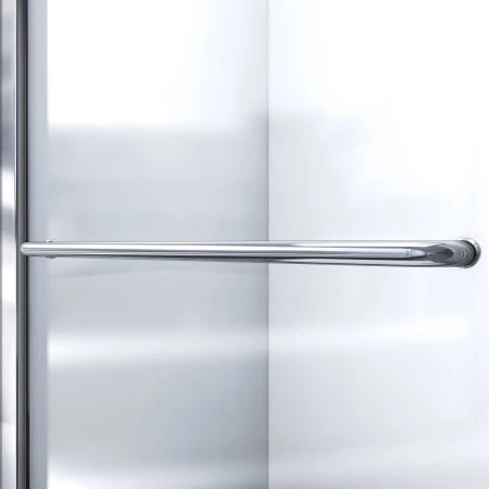 DreamLine Infinity-Z 74-3/4" High x 60" Wide 34" Deep Sliding Framed Shower Door with Clear Glass, SlimeLine Shower Base Kit, and Center Drain - Image 3