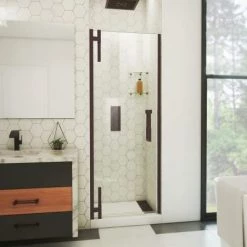 DreamLine Ascend 27-1/4" - 28" W x 72" H Frameless Pivot Shower Door