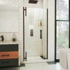 DreamLine Ascend 34-1/2" - 35-1/2" W x 72" H Frameless Pivot Shower Door