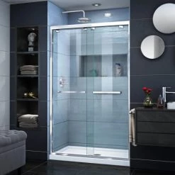 DreamLine Encore 44-48" W x 76" H Semi-Frameless Bypass Sliding Shower Door