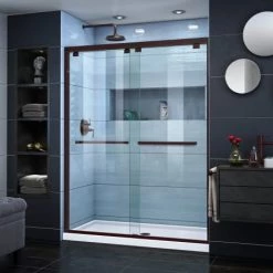 DreamLine Encore 56-60" W x 76" H Semi-Frameless Bypass Sliding Shower Door