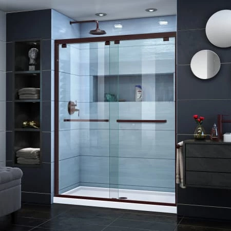 DreamLine Encore 56-60" W x 76" H Semi-Frameless Bypass Sliding Shower Door