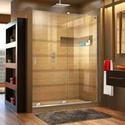 DreamLine Mirage-X 72" High x 56" to 60" Width Sliding Frameless Shower Door with Clear Glass, Right-Wall Bracket