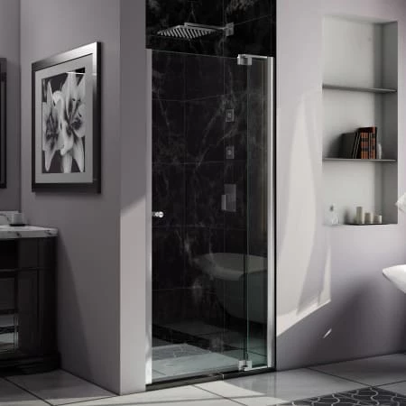 DreamLine Allure 73" High x 33" Wide Pivot Frameless Shower Door with Clear Glass