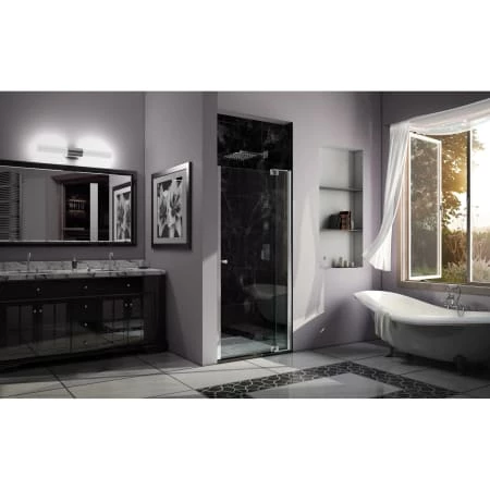 DreamLine Allure 73" High x 33" Wide Pivot Frameless Shower Door with Clear Glass - Image 2