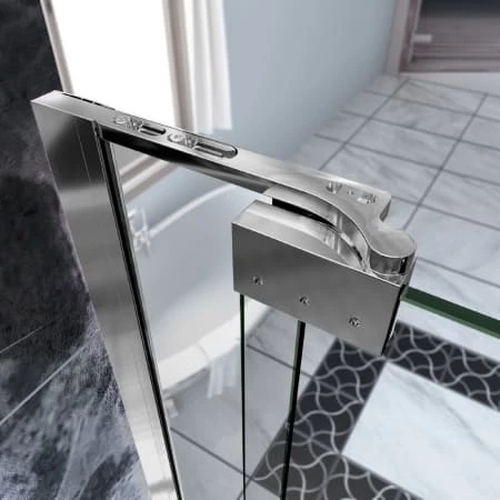 DreamLine Allure 73" High x 37" Wide Pivot Frameless Shower Door with Clear Glass - Image 4