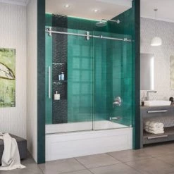 DreamLine Enigma-XO 55-59" W x 62" H Fully Frameless Sliding Tub Door