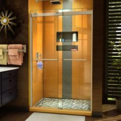 DreamLine Sapphire 44 - 48" W x 76" H Semi-Frameless Bypass Shower Door
