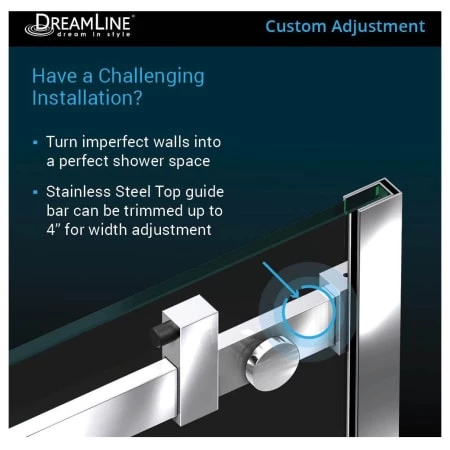 DreamLine Enigma Air 44" - 48" W x 76" H Frameless Sliding Shower Door - Image 2