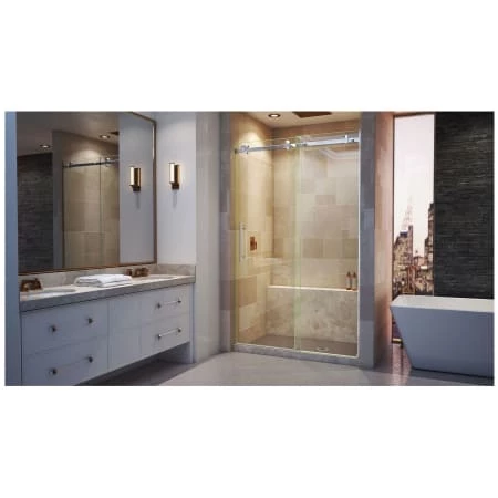 DreamLine Enigma Air 44" - 48" W x 76" H Frameless Sliding Shower Door - Image 4